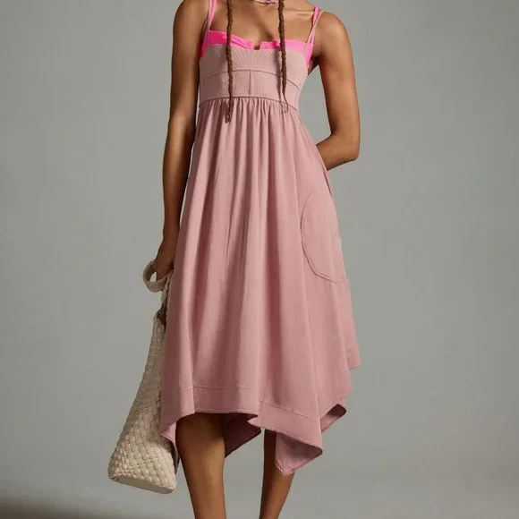 navy blue dress for baby girl Asymmetrical Square-Neck Dress main image 1